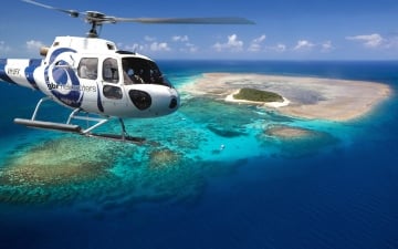 Полет на вертолете, остров Саона