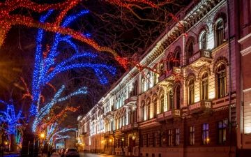 Новогоднее мерцание Одессы 
